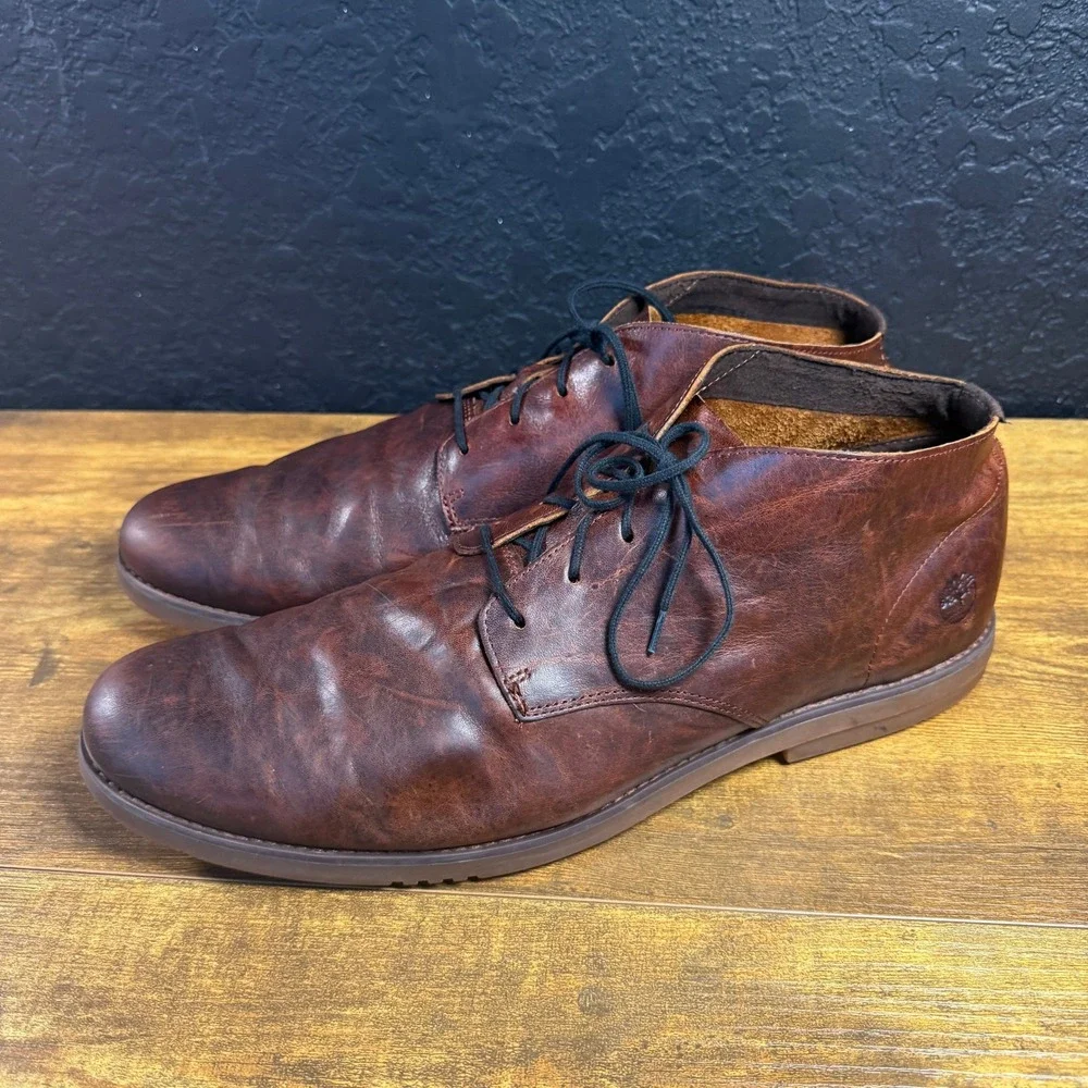 Timberland Yorkdale Chukka A22GK Brown Leather Boots Mens 13